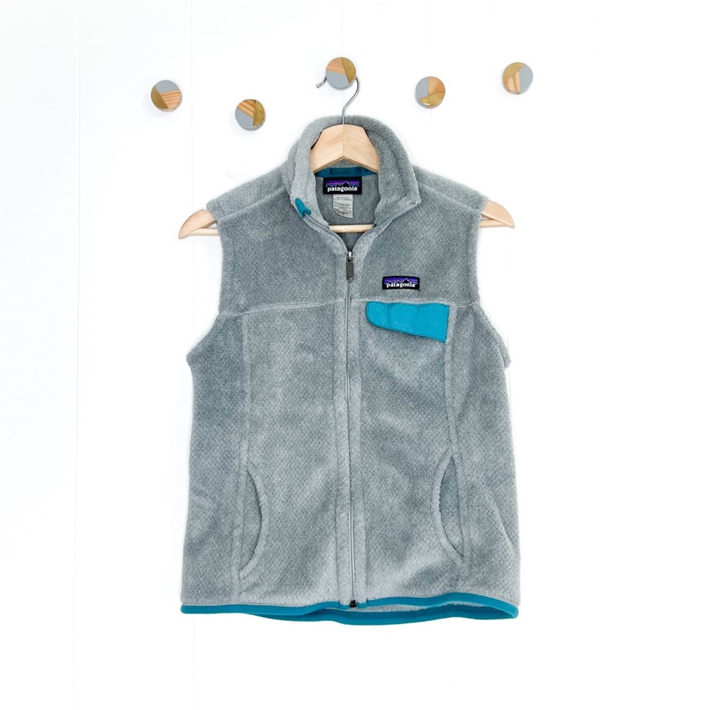 Patagonia Retool Fleece Vest Grey Teal Gray